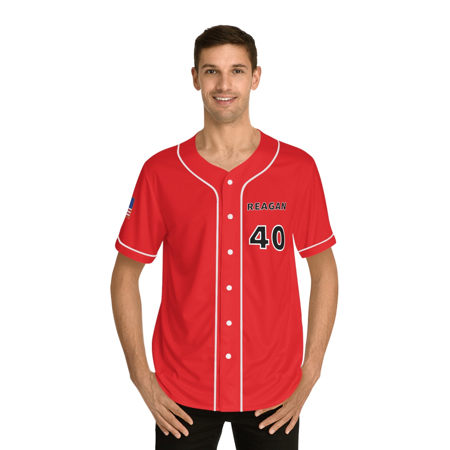 Ronald Reagan Men's Baseball Jersey (AOP)
