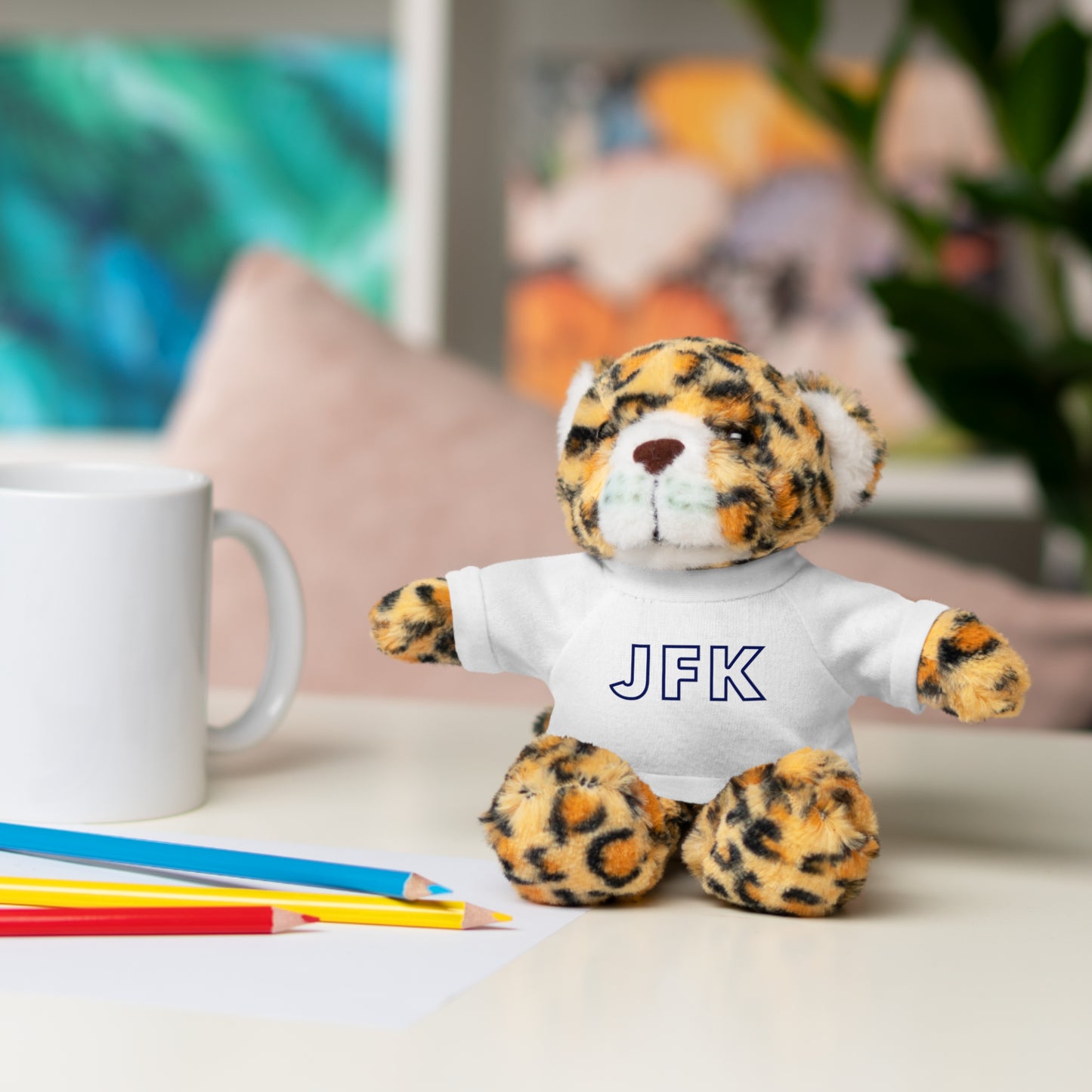 JFK Teddy Bear with Jersey Tee - Personalized Gift for Kids